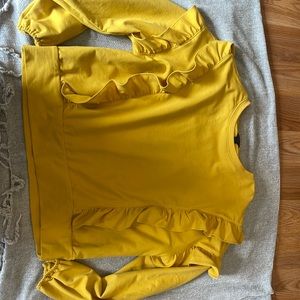 Ann Taylor sweatshirt with ruffle, never worn!